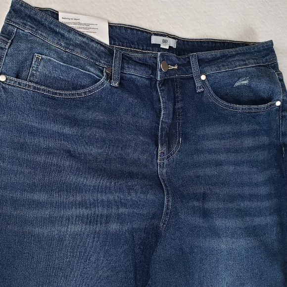 BP. Nordstrom Medium Wash Distressed Stretch MOM Jeans Sz 14 - Picture 2 of 9
